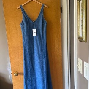 Blue Denim Maxi Dress by LNA